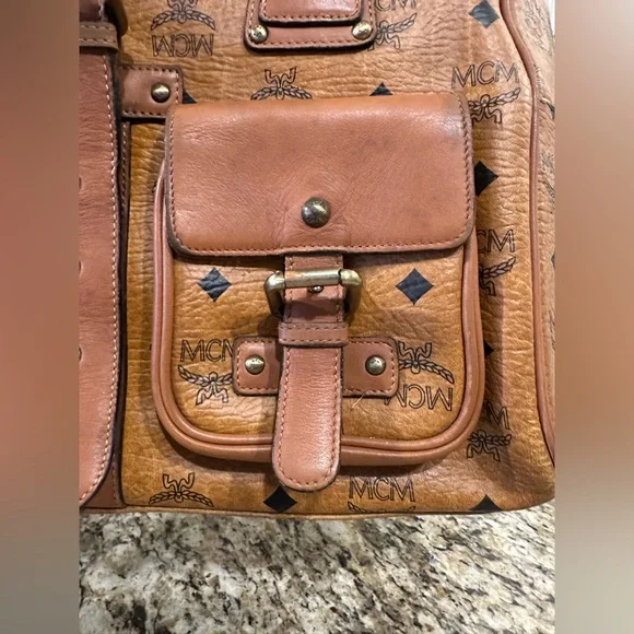 MCM Cognac Visetos Satchel ✨🎉Host Pick 🎉✨ - Picture 2 of 16